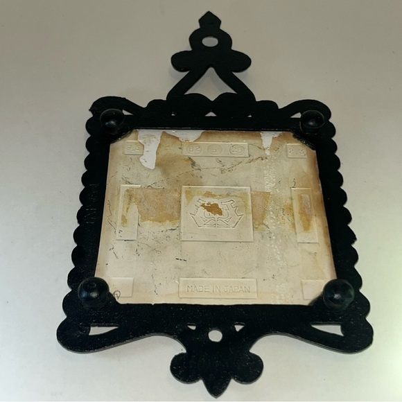 Vintage Holt Howard Rooster Ceramic Tile and Wrought Iron Trivet - Picture 5 of 8